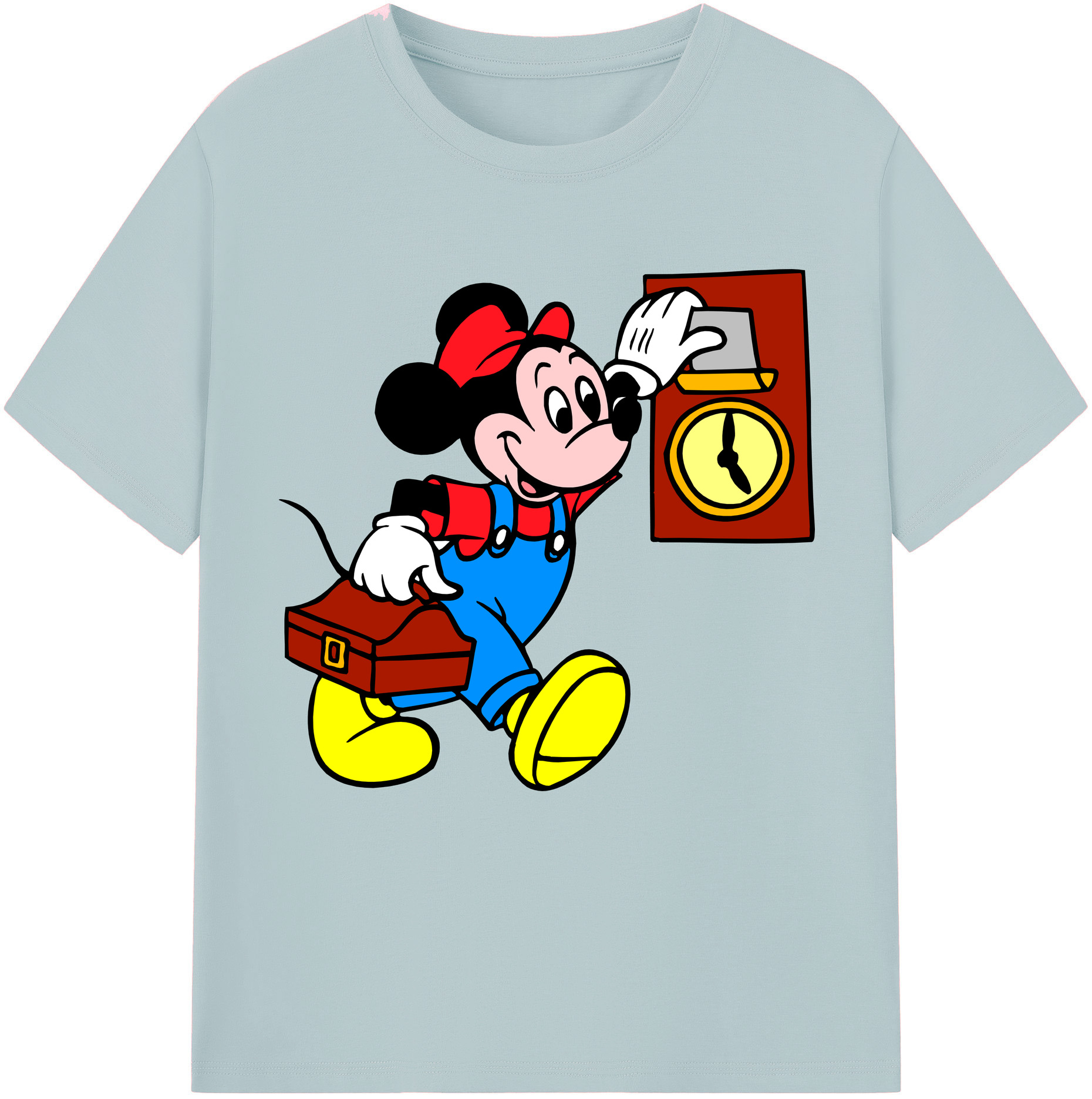 （画像用） ミッキーマウス Mickey Mouse 綿100％半袖Tシャツ（フロントプリント）